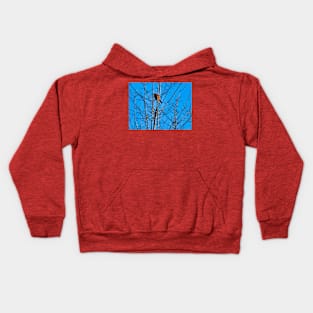 Red Cardinal in a bare Tree Kids Hoodie